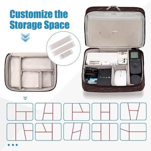 Bolsa Organizadora de Cables de Viaje de Muestra Gratuita, Estuche para Accesorios Electrónicos, Bolsa de Almacenamiento de Cables Portátil de Doble Capa - Product Image 5