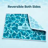Serviettes en coton double face personnalisées avec logo imprimé, fabrication directe, haute absorption, séchage rapide, couleurs résistantes, durables pour hôtel et maison