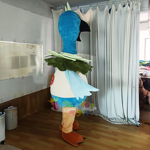 <span class=keywords><strong>Perroquet</strong></span> <span class=keywords><strong>bleu</strong></span> sur mesure Super doux en peluche mascotte Costume adulte dessin animé Animal personnage Cosplay tenue Halloween carnaval - Product Image 2