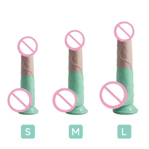 Nuovi genitali maschili artificiali Color-block masturbazione femminile simulazione Dildo realistici pene prodotti per adulti - Product Image 1
