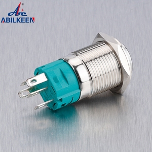 Điện Vòng kim loại và điện Logo <span class=keywords><strong>Led</strong></span> chuyển 16 Mét Nickel plated Brass IP65 không thấm nước ON-OFF push button chuyển <span class=keywords><strong>Dimmer</strong></span> chuyển đổi - Product Image 3