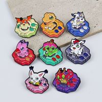 Broche classique d'anime Digimon Adventure, badge en alliage de dessin animé Agumon, cadeau japonais, épingle en émail