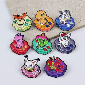 Bros Anime Klasik Digimon Adventure, Lencana Kartun Agumon dari Logam Campuran, Hadiah Jepang, Pin Enamel - Product Image 2