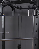GOREGAIN Hyrox Équipement de Gymnastique en Acier Inoxydable, Machine de Musculation Multifonctionnelle Complète avec Barre et Rack Smith