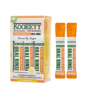 KOGEEYY <span class=keywords><strong>Bain</strong></span> Moussant Rafraîchissant aux Fruits Frais, <span class=keywords><strong>Bain</strong></span> <span class=keywords><strong>de</strong></span> <span class=keywords><strong>Bouche</strong></span> Jetable pour Soins Bucco-Dentaires en Boîte PVC et Bandelette, Vente en Gros - Product Image 1
