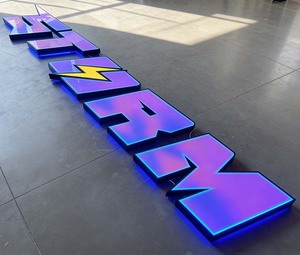 <span class=keywords><strong>Letras</strong></span> 3D RGB Multicolor del Fabricante Original, <span class=keywords><strong>Letras</strong></span> de Canal, Letreros Acrílicos para Exteriores, IP65 Impermeables, Letrero Decorativo Publicitario - Product Image 1