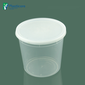 Hộp đựng thực phẩm nhựa PLASTICORE, cấp thực phẩm, trong suốt, dùng một lần, có nắp, dung tích 8oz, 12oz, 16oz, 24oz, 32oz - Product Image 3