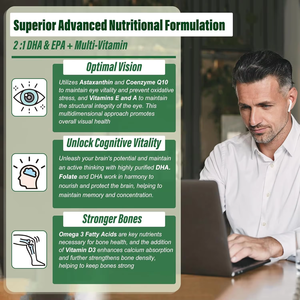 Mayorista Personalizado Adultos Aceite de Algas Omega-3 Gomitas EPA DHA Suplementos PARA LA Salud DE LOS Huesos DE LOS Ojos Vitamina Coenzima Q10 Caramelo de Goma - Product Image 6