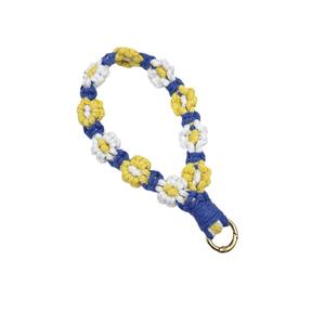 Nouveau fait à la main laine fleur et feuille porte-clés dames Crochet tricoté porte-clés avec sac à main téléphone portable accessoires cadeau - Product Image 5