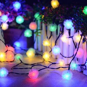 Guirlande Lumineuse Solaire Blanc Chaud 20FT 40 LED en Forme de Boule Pissenlit, <span class=keywords><strong>Lampe</strong></span> Féerique Tendance pour <span class=keywords><strong>D</strong></span>écoration de Camping et Jardin - Product Image 4