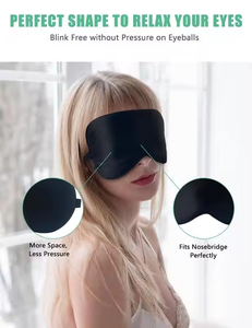 100% Natural Pure Silk Adjustable Strap Home Textile Sleeping Shade Cover Blocks <b>Light</b> Reduces Puffy Eye <b>Sleep</b> Mask - Product Image 3
