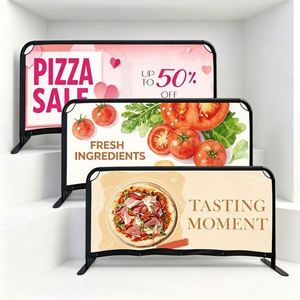 Washable Fabric Barrier Double Sided Cafe Barrier for Commercial Event Trade Show Exhibition Backdrop Wall with Carry Bag - Product Image 1