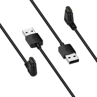 Chargeur de montre portable câble de charge USB magnétique rapide Compatible pour Huami Amazfit Falcon montre tresse blindage PVC/TPE veste
