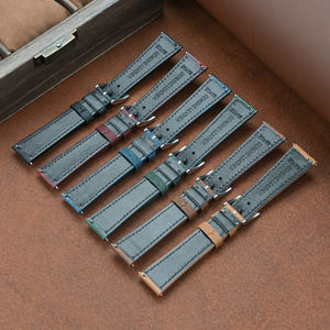 Cinturino <span class=keywords><strong>Vintage</strong></span> in pelle abbronzata a olio per uomo e <span class=keywords><strong>donna</strong></span> 20mm 22mm cinturino in pelle per Tissot per cinturino di ricambio Seiko - Product Image 2