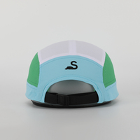 OEM Custom Design Your Own Logo Sports Camp Hat, Casquette de camping recyclée à 5 panneaux, Chapeau de course en nylon doux et léger
