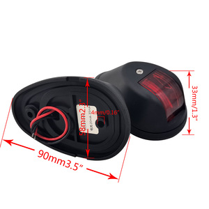 New Plastic <b>Led</b> Navigation <b>Light</b> 91.5x59x33mm 12-24V <b>Red</b> Green Pair for Boat Marine Use - Product Image 2