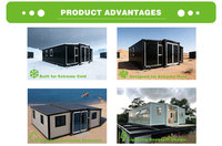 Maison Modulaire Préfabriquée de Luxe en Conteneur 20ft 40ft, Structure en Acier Moderne pour Usage Résidentiel et Commercial