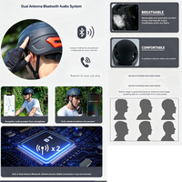 Meilleur casque de moto intelligent et abordable avec caméra intégrée, télécommande sans fil, capteur de lumière, casque ouvert pour adulte