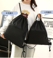 Nouveau sac de sport léger personnalisé avec logo, grande capacité, imperméable, en Oxford, sac à dos à cordon de serrage pour les voyages, promotionnel