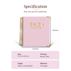 Tùy chỉnh xoắn ốc ràng buộc A4 A5 Vàng logo Tạp Chí plannerj hàng ngày hàng tuần tự chăm sóc Tạp Chí tập thể dục kế hoạch cuốn sách - Product Image 3