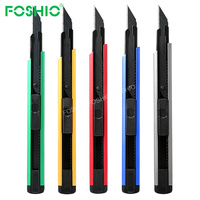 Couteau utilitaire rétractable Foshio à lame en acier au carbone, 30 degrés