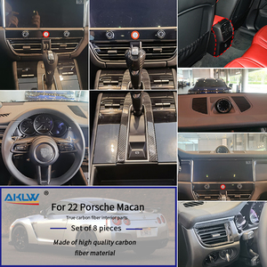 Panel Decorativo de Fibra de Carbono Real para la Consola Central, Cubierta de Palanca de Cambios, Molduras Interiores para <span class=keywords><strong>Porsche</strong></span> <span class=keywords><strong>Macan</strong></span> 2022+, Accesorios de Mejora para Automóviles - Product Image 3
