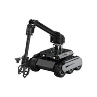 UGV Rover M2 Open-Source 6 roues 4x4 Robot IA, Bras robotique haute performance 4-DOF, Basé sur ROS 2 Compatible avec Raspberry PI 4B/PI 5