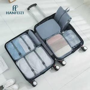 HANFEIZI <span class=keywords><strong>Set</strong></span> di 7 Cubi Organizzatori <span class=keywords><strong>per</strong></span> Valigie in Poliestere alla Moda, Borse Comprimibili <span class=keywords><strong>per</strong></span> Organizzazione Bagagli - Product Image 1