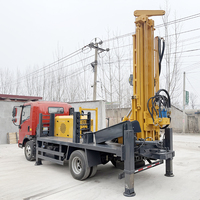 Foreuse de puits d'eau montée sur camion 300m, perceuse pneumatique d'occasion 220V avec moteur de pompe et composants essentiels du moteur