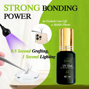 Nouveau produit, colle à cils UV à marque privée, séchage rapide à la lumière LED, imperméable, forte tenue, colle à extensions de cils de 8 semaines de durée, apprêt - Product Image 1