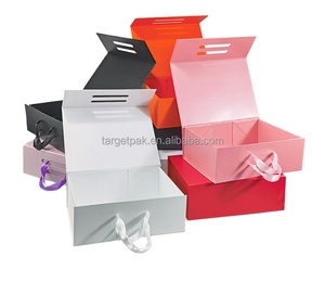 Cardboard Gift Box Luxury Box With Changeable Ribbon and Magnetic Closure Folding Big Gift Box
