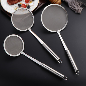 304 SS Fine Mesh Skimmer Spoon, Kitchen Oil Filter Strainer, Soy Milk Mesh Screen Colander for Home - Product Image 2