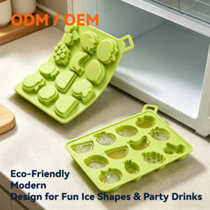 <b>Silicone</b> <b>Baking</b> Tools Fruit-Shaped Multifunctional Cube Trays Popsicle Molds for Ice Cream Juice Tea & Alcohol - Product Image 1
