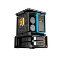 Stasiun Pengisian Daya Cepat GaN 6-in-1 105W dengan Pengisi Daya Nirkabel Magnetik QC3.0 dan Kabel Retraktil untuk Perangkat Seluler Apple iPod iWatch