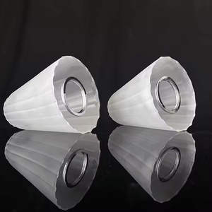 MH-Z0428 Usine En Gros Blanc Givré Lanterne En Verre Abat-Jour Couverture pour <span class=keywords><strong>Chandelier</strong></span> Candélabr - Product Image 4