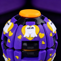 Bola Antiestrés con Luz LED de Fantasma de Halloween, Bola Giratoria Impresa en 3D con Luz LED para Aliviar la Ansiedad