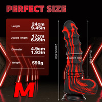 Suman Dildo réaliste en silicone liquide en forme d'animal, extra large, long et épais, plug anal, bâton de masturbation, jouet sexuel pour adultes