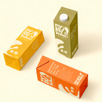 Envase Aséptico Antimicrobiano de 7 Capas de PVC de Grado Alimenticio para Cartones de Leche con Impresión Personalizada para Uso Comercial
