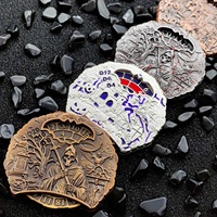 7 en 1 Rotation Horreur Crâne Dés Roulette Adulte Jouet Métal Fidget Spinner dnd Dés Halloween Cadeau avec Boîte De Couleur Exquise