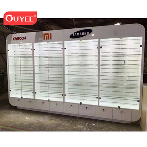 Mobile Shop Decoration Cellphone Store Display Fixture Mobile Phone Shop Interior Design With Wall Display Showcase Cabinets