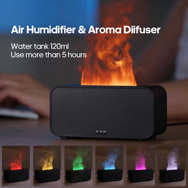 Kinscoter Desktop 120ml Fire Diffuser - Aromatherapy & Humidification