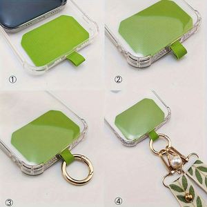 Cordon de téléphone réglable en polyester, sangle de cou anti-perte, large sangle en tissu, longue sangle bandoulière, pendentif perle pour téléphone portable - Product Image 4