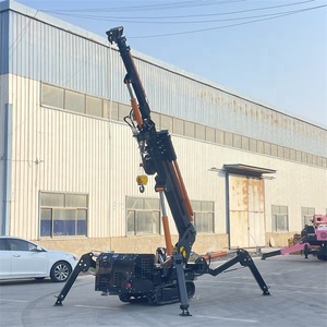 JN-SPT CE New Mini Hydraulic Spider Crawler Crane <strong>Engine</strong> 3T Lifting Capacity Telescopic 11m Lifting Height 10m Span - Product Image 4