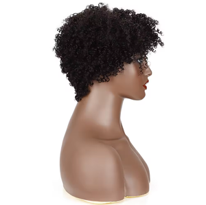 Estilo caliente Precio al por mayor Rizado Rizo corto Miel Rubio Visón Virgen Alta densidad Dreadlock 100% Cabello humano Topper Pelucas - Product Image 5