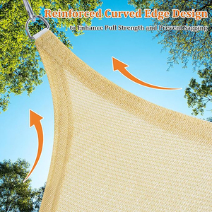 Voile d'ombrage triangulaire réglable de qualité supérieure, anti-UV et hydrofuge, pour couverture extérieure - Product Image 5