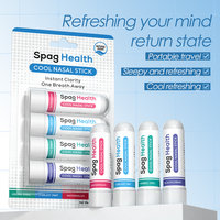 Stock disponible SPAG Health Lot de 4 bâtonnets nasaux rafraîchissants, parfum naturel menthe aux herbes, prix de gros, approvisionnement en vrac, inhalateur nasal rafraîchissant