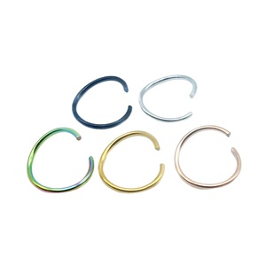 En acier inoxydable basique torsadés bon marché ouvert anneaux de <span class=keywords><strong>nez</strong></span> - Product Image 5
