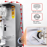 Machine d'emballage automatique de sachets d'eau pure 500ml 1000ml, machine de remplissage et de scellage de petits sachets en plastique pour eau minérale SJ-1000