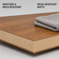 Panneau MDF mélaminé antibactérien sans formaldéhyde E0, panneau écologique pour armoire de chambre et meuble de rangement