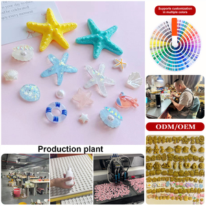 Breloques en résine à dos plat Zili, thème océan, étoiles de dessin animé, bijoux, ornements pour cheveux, pendentif pour bagages, chaîne de téléphone, décoration de chaussures DIY - Product Image 5